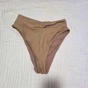 aerie High-Waist Bikini Bottoms in Nude/Tan